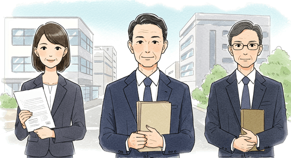 地域の行政書士・税理士との繋がり - イラスト